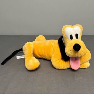Walt Disney Store Pluto W/ Collar Laying Down Plush Stuffed Animal 16”